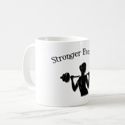 Mug Plus fort tous les jours - Femmes (Devant gauche)