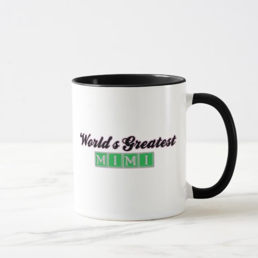Mug Plus grand Mimi du monde (vert) (Droite)