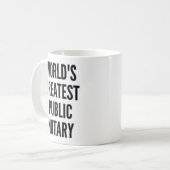 Mug Plus Grand Notaire Public au Monde (Devant gauche)