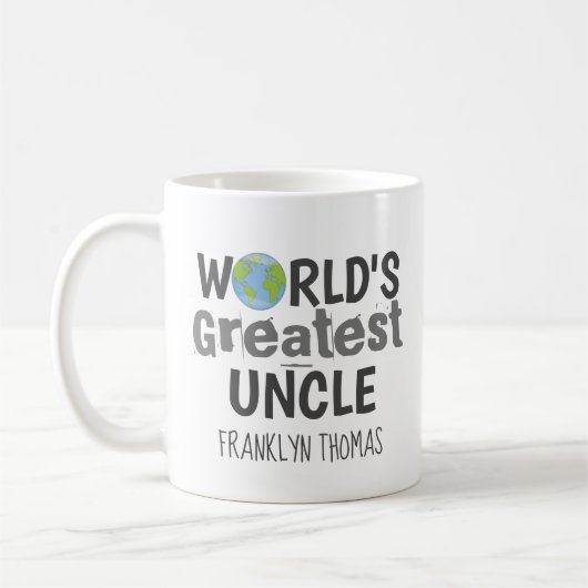 Mug Plus grand oncle du monde mignon planète personnal (Gauche)
