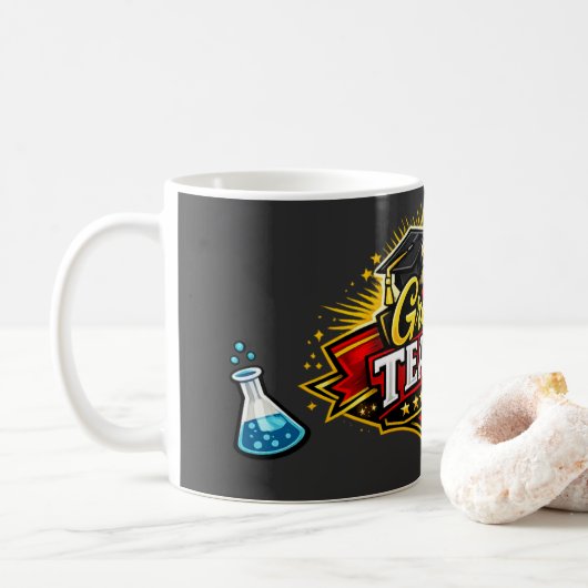 Mug Plus Grand Professeur Badge de Style Universitaire (Avec donut)