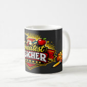 Mug Plus Grand Professeur Badge de Style Universitaire (Devant droit)