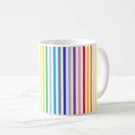 Mug Plus large arc-en-ciel vertical de spectre et (Devant droit)