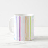 Mug Plus larges rayures d'arc-en-ciel de spectre (Devant gauche)