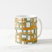 Mug Plus Ouvert Le Milieu Du Siècle Moderne Rectangles (Devant droit)