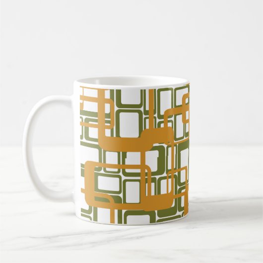 Mug Plus Ouvert Le Milieu Du Siècle Moderne Rectangles (Gauche)