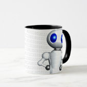 MUG PLUS ROND AVEC LE CODE BINAIRE (Devant droit)