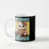 Mug Plus Spaghetti Moins Upsetti Funny Chat Mange Spag (Gauche)