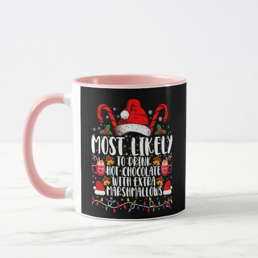 Mug Plus Susceptible De Boire Des Chamallows Au Chocol (Gauche)