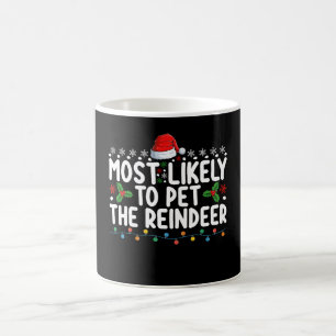 Mug Plus susceptible de caresser le renne Fêtes de Noë