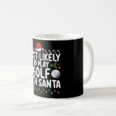 Mug Plus susceptible de jouer au golf avec Santa Noël (Devant droit)