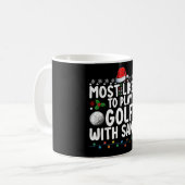 Mug Plus susceptible de jouer au golf avec Santa Noël (Devant gauche)
