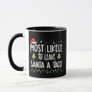 Mug Plus susceptible de laisser un taco de Noël à Sant