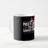 Mug Plus susceptible de manger les biscuits de Noël du (Devant gauche)