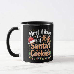 Mug Plus susceptible de manger les cookies de Santa Ch