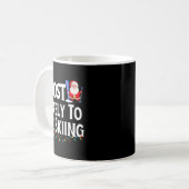 Mug Plus susceptible de skier Noël drôle (Devant gauche)