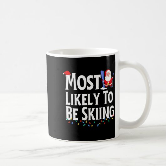 Mug Plus susceptible de skier Noël drôle (Droite)