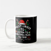 Mug Plus susceptible d'écouter de la musique de Noël t (Gauche)