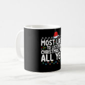 Mug Plus susceptible d'écouter de la musique de Noël t (Devant gauche)