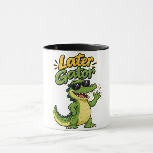 Mug Plus tard Gator Dessin Animé Drôle D'Alligator