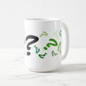 Mug - Plusieurs points de question verte (rév.) (Devant droit)