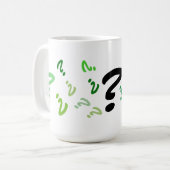 Mug - Plusieurs points de question verte (rév.) (Devant gauche)