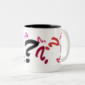 Mug - Plusieurs points de questions rouges (Devant droit)