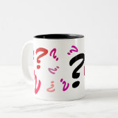 Mug - Plusieurs points de questions rouges (Devant gauche)