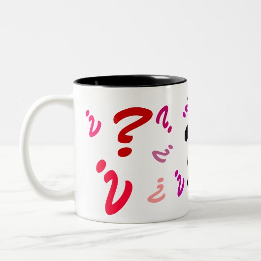 Mug - Plusieurs points de questions rouges (Gauche)