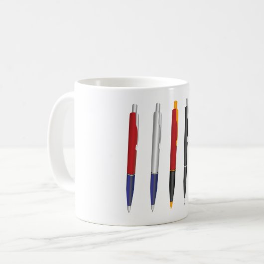 Mug Plusieurs stylos (Devant gauche)