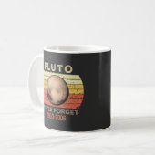 Mug pluto jamais oublier, eris, lune, astronomie, astr (Devant gauche)