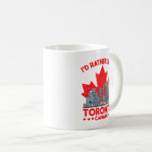 Mug Plutôt être à Toronto Canada Skyline Devis (Devant droit)