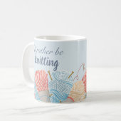 Mug Plutôt être un devis Tricot personnalisé (Devant gauche)