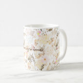 Mug Plutôt Neutre Crème Rose Floral (Devant droit)