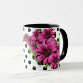 Mug Plutôt Rose Fleurs Polka Dot (Devant droit)