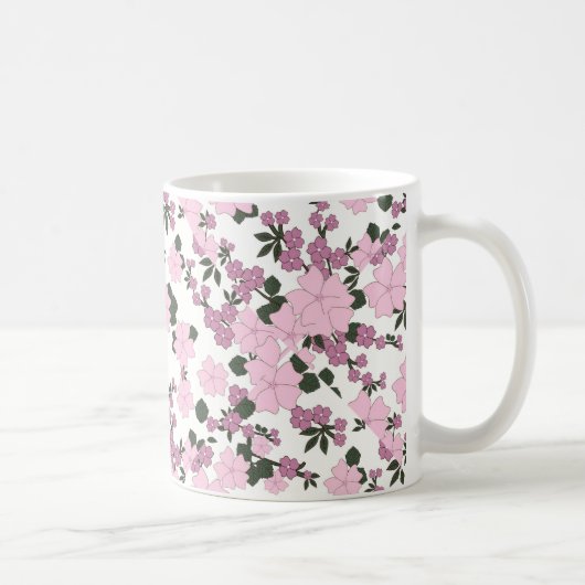 Mug Plutôt rose Floral (Droite)