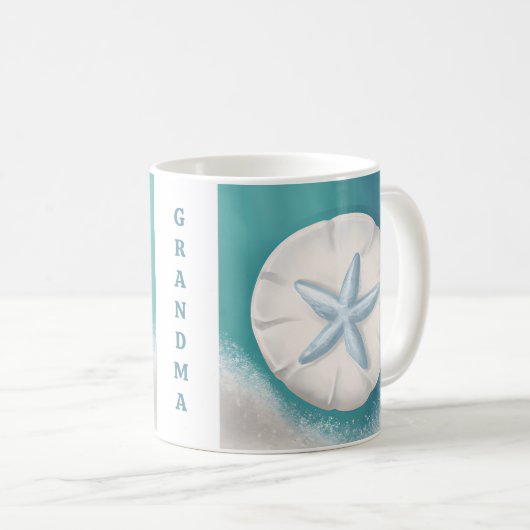 Mug Plutôt Turquoise Plage Personnalisée de Starfish (Devant droit)