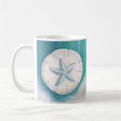 Mug Plutôt Turquoise Plage Personnalisée de Starfish (Gauche)