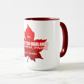 Mug PN des Hautes-Terres-du-Cap-Breton (feuille d'érab (Devant droit)