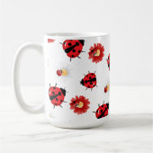 Mug Pneuka rouge mignon point Ladybug fleur été Fille (Gauche)