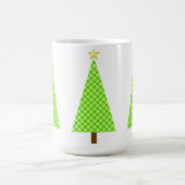 Mug Pneuka vert citron vert point arbre de Noël modern (Centre)