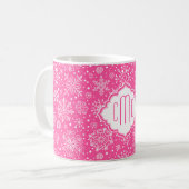Mug Pneus de Noël rose et blanc 2 (Devant gauche)