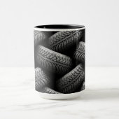 Mug Pneus de voiture noir (Centre)