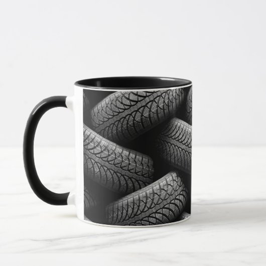 Mug Pneus de voiture noir (Gauche)