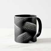 Mug Pneus de voiture noir (Devant droit)