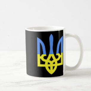Mug Poche Drapeau Ukrainien Bleu Et Jaune Herbe D'Ukra
