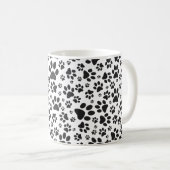 Mug Poches de chien noir et blanc Poka Dot (Devant droit)