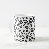 Mug Poches de chien noir et blanc Poka Dot (Devant gauche)