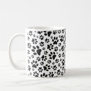 Mug Poches de chien noir et blanc Poka Dot