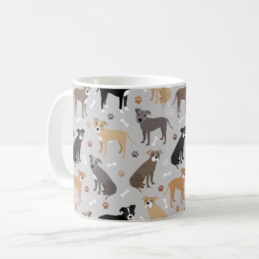 Mug Poches et os Pitbulles (Devant gauche)